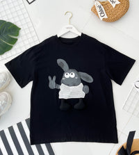 【O3020】高品质立体卡通小羊🐑纯棉Oversized 上衣 ❤️❤️【A-RU3】
