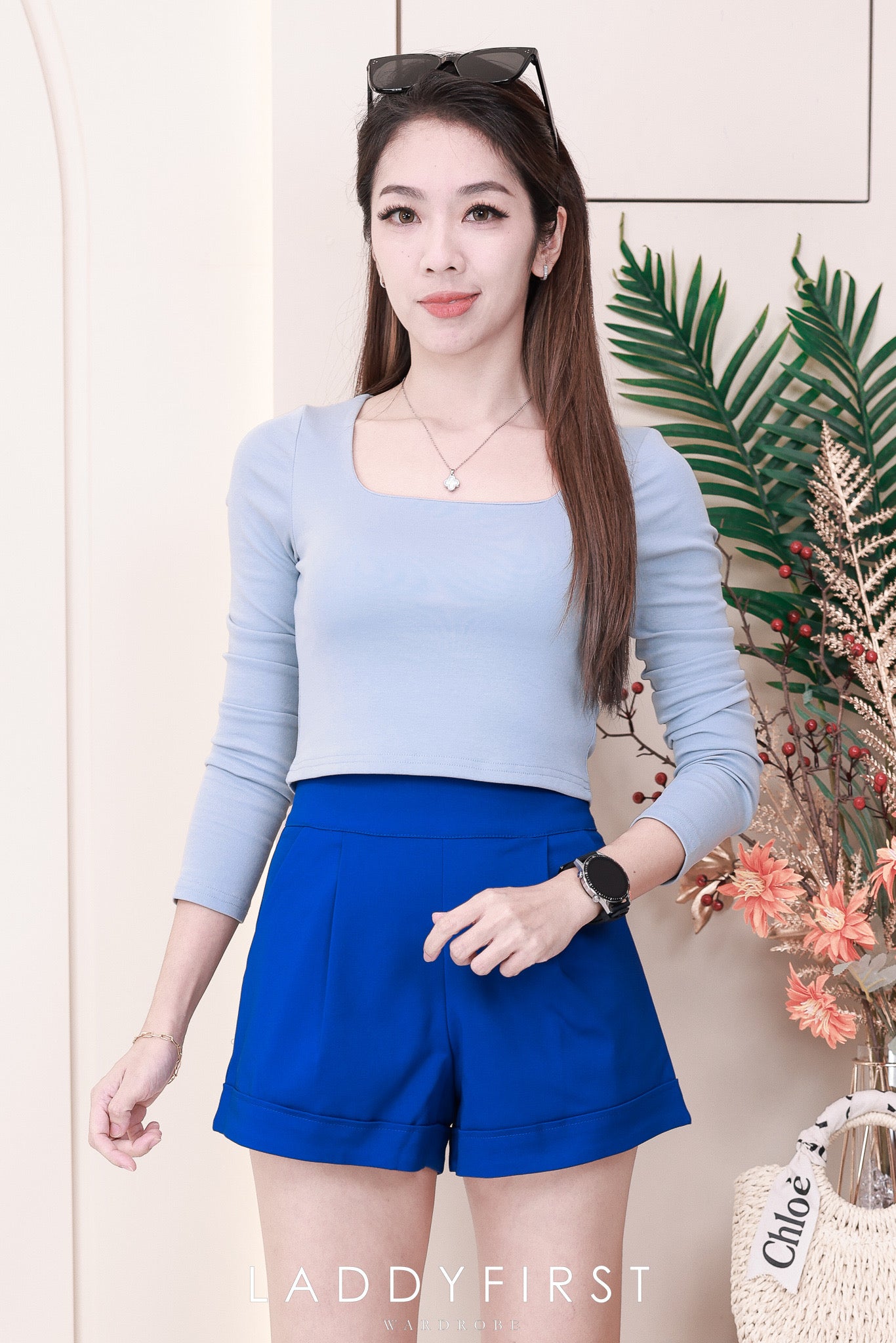 【S6422】✨独家爆单王✨ 独家定制款高品质简约日常西装万能高腰阔腿百搭短裤，有口袋 后中拉链 ❤️❤️ 【D-R1-C4】