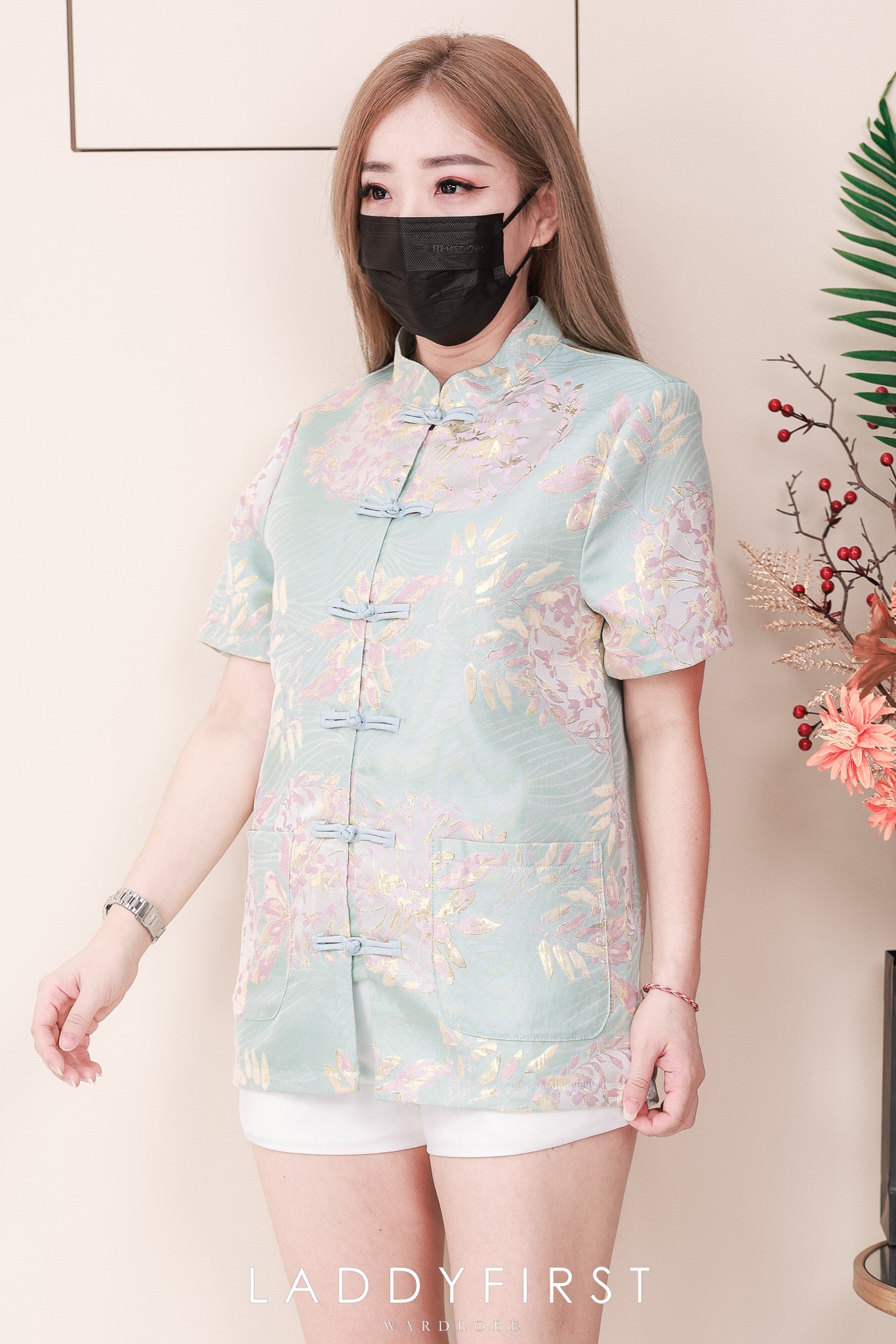 【T3386-1】【LFW独家小圆饼】高品质男女同款高端大气提花唐装旗袍上衣，有口袋 ❤️❤️