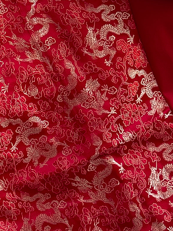 【D8226591】小镂空无袖荷叶边西装拼接龙纹提花连身裙子 ❤️❤️