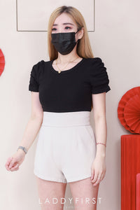 【S1663】LFW独家爆款西装垂感高腰休闲简约百搭短裤，内层➕里布，有口袋 ❤️❤️ 【C-R2-C4】