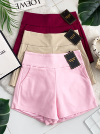 【S6644】【网站福利款✨】独家爆款【万能妹妹】高品质万能西装高腰休闲简约百搭短裤，后中隐形拉链，有口袋，内层加里布 #百搭必备 🔥🔥 【D-R1-C1】