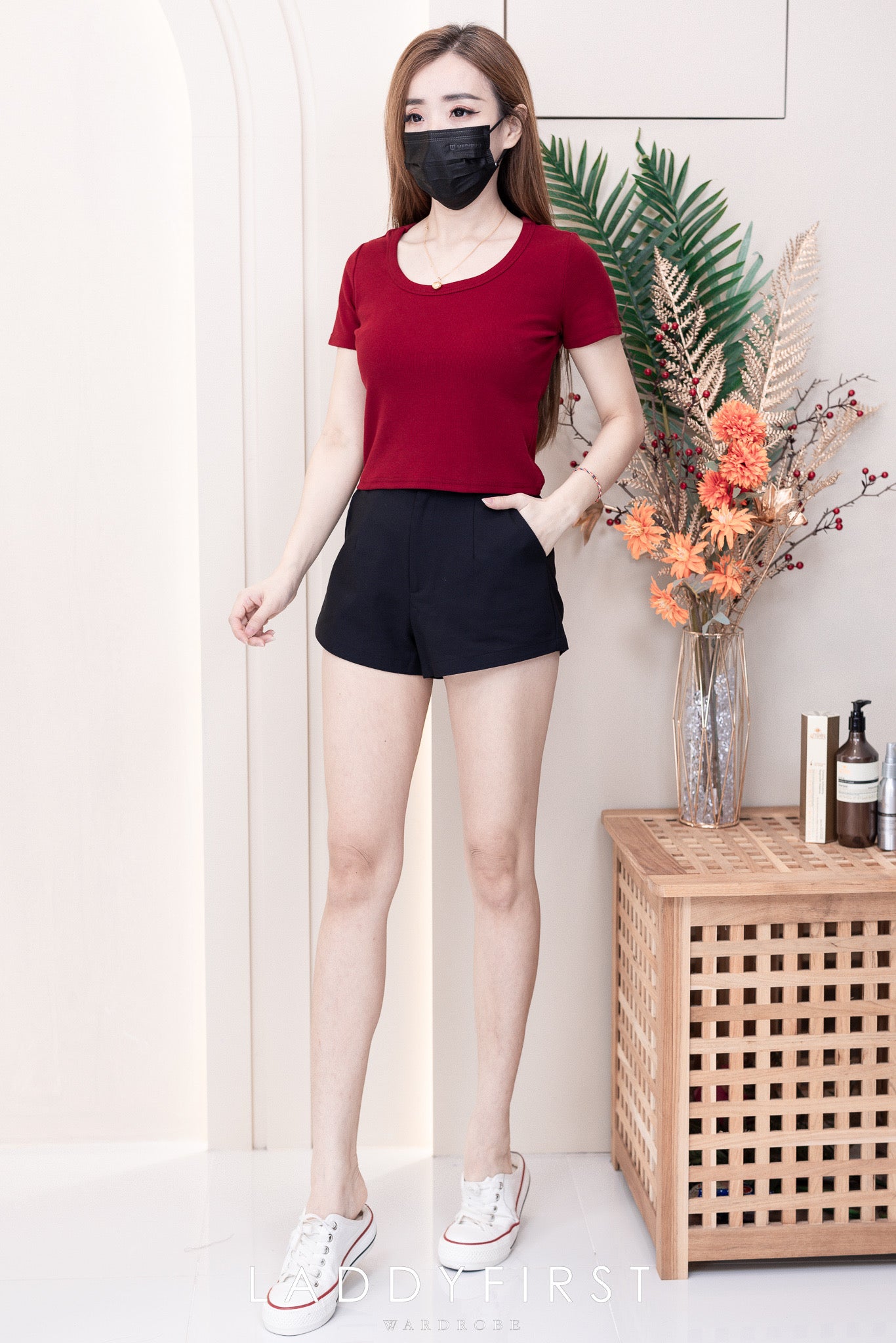 【T9001】独家爆款大U领螺纹弹力休闲百搭上衣【B-R1-C1】