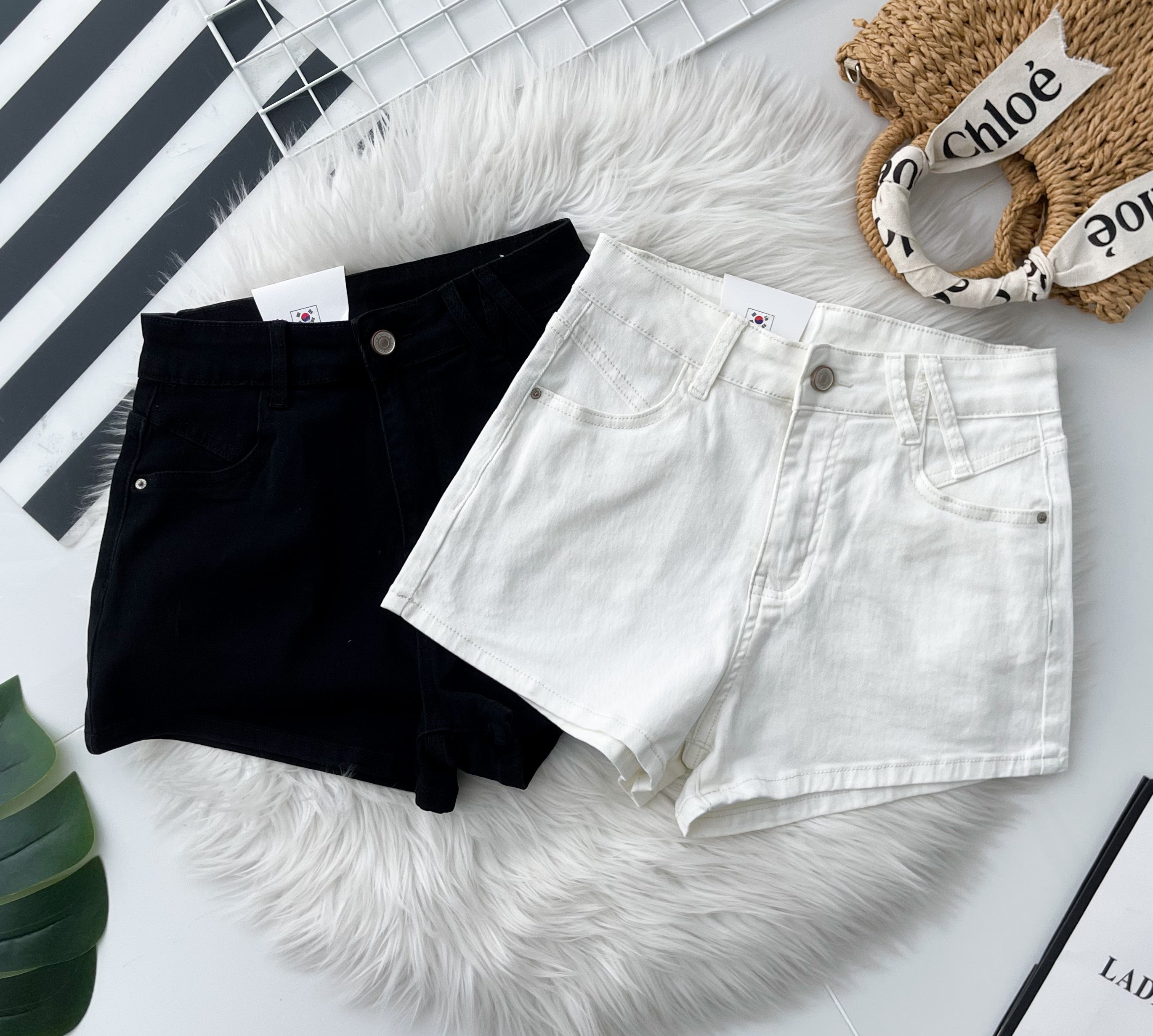 【S8113】高品质COTTON JEANS牛仔弹力日常简约休闲百搭短裤，有口袋 ❤️❤️