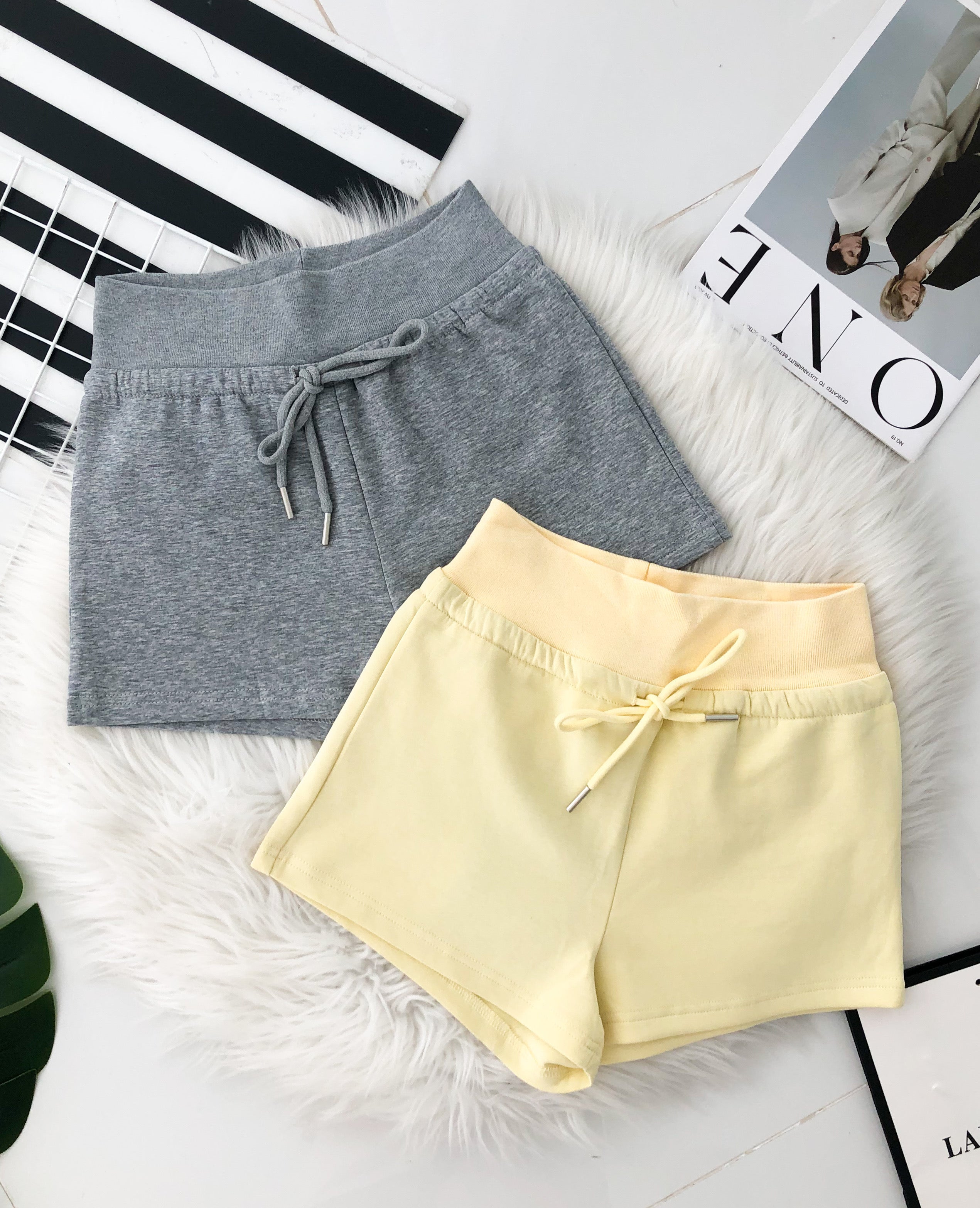 【S677】高品质空气棉松紧腰弹力运动休闲百搭短裤，有口袋 ❤️❤️