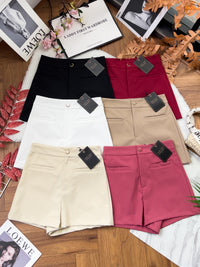 【S2062】🧧 宠粉福利回馈 🧧  独家爆款高品质四面弹高腰短裤，有口袋 ❤️❤️ 【D-R3-C1】