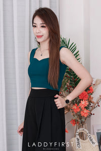 【T66162】🧧 宠粉福利回馈 🧧 独家爆款无拼缝双层爱心领无袖百搭小内搭上衣 ❤️❤️【A-R3-C3】