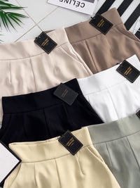 【S1663】LFW独家爆款西装垂感高腰休闲简约百搭短裤，内层➕里布，有口袋 ❤️❤️ 【C-R2-C4】
