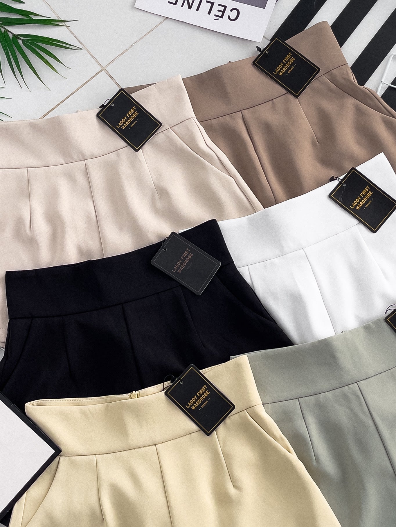 【S1663】LFW独家爆款西装垂感高腰休闲简约百搭短裤，内层➕里布，有口袋 ❤️❤️ 【C-R2-C4】