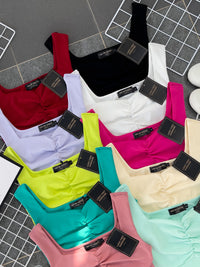 【T3333】独家爆款简约百搭短版无袖内搭上衣 【B-R3-C6】