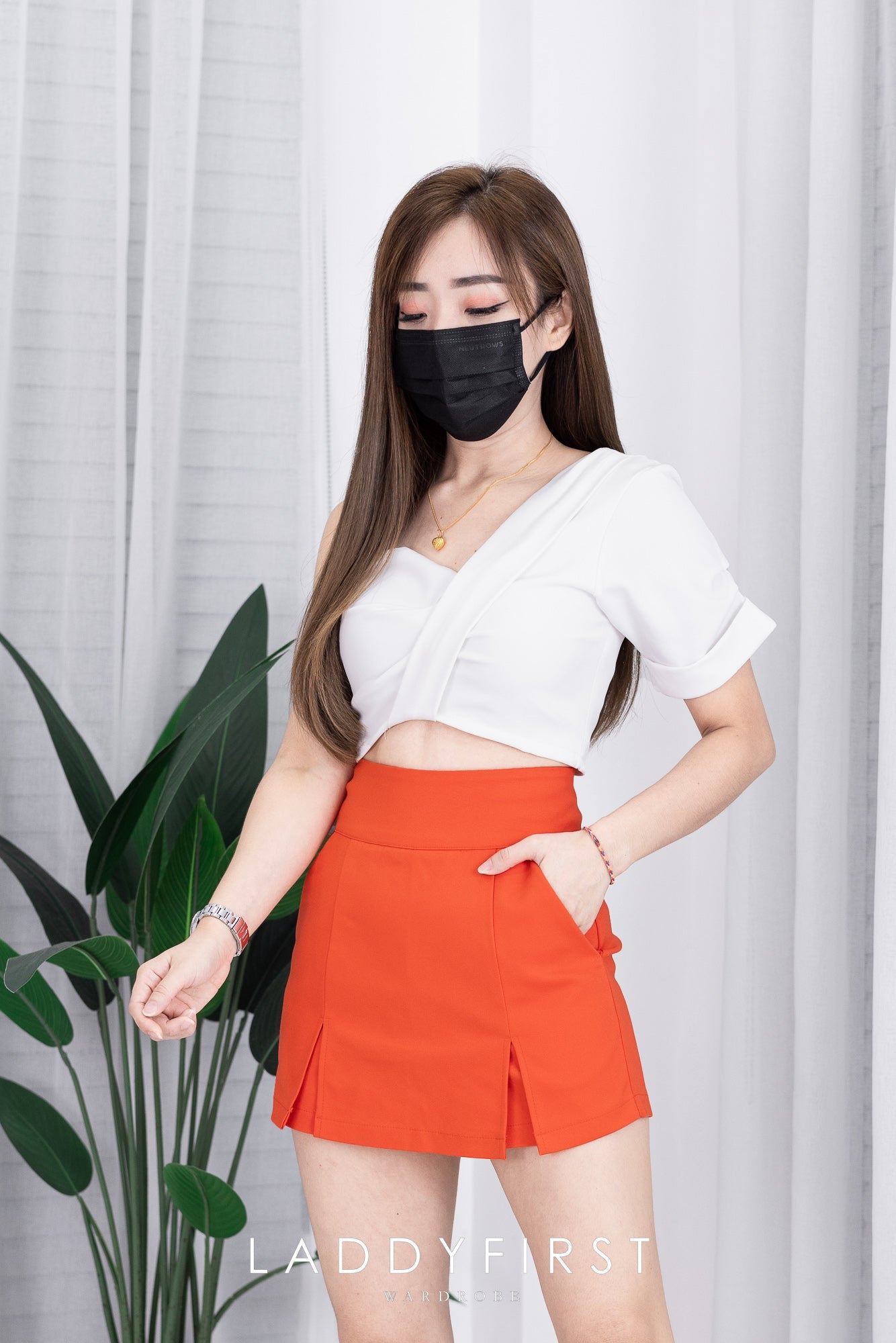 【T4422168】【网站福利款✨】独家爆款斜领单肩袖上衣 ❤️❤️ 【C-R1-C3】