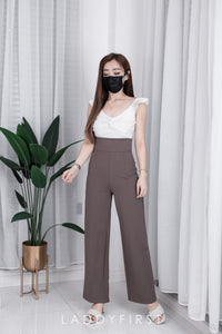 【L002】独家爆款罗马弹力高腰阔脚百搭长裤【A-R1-C1】