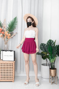 【S681131】‼️爆单王再次到货‼️【独家小圆饼】高质量西装拼雪纺蓬蓬高腰裙子【A-R3-C4】