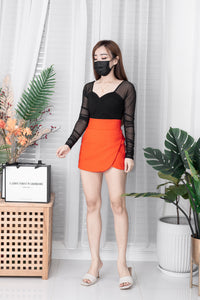 【S95658】【网站福利款✨】不规则西装高腰百搭裤裙，前裙后裤有口袋 【A-R1-C5】