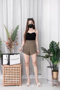 【S3352】独家爆款休闲简约罗马高腰百搭短裤，有口袋【A-R3-C4】