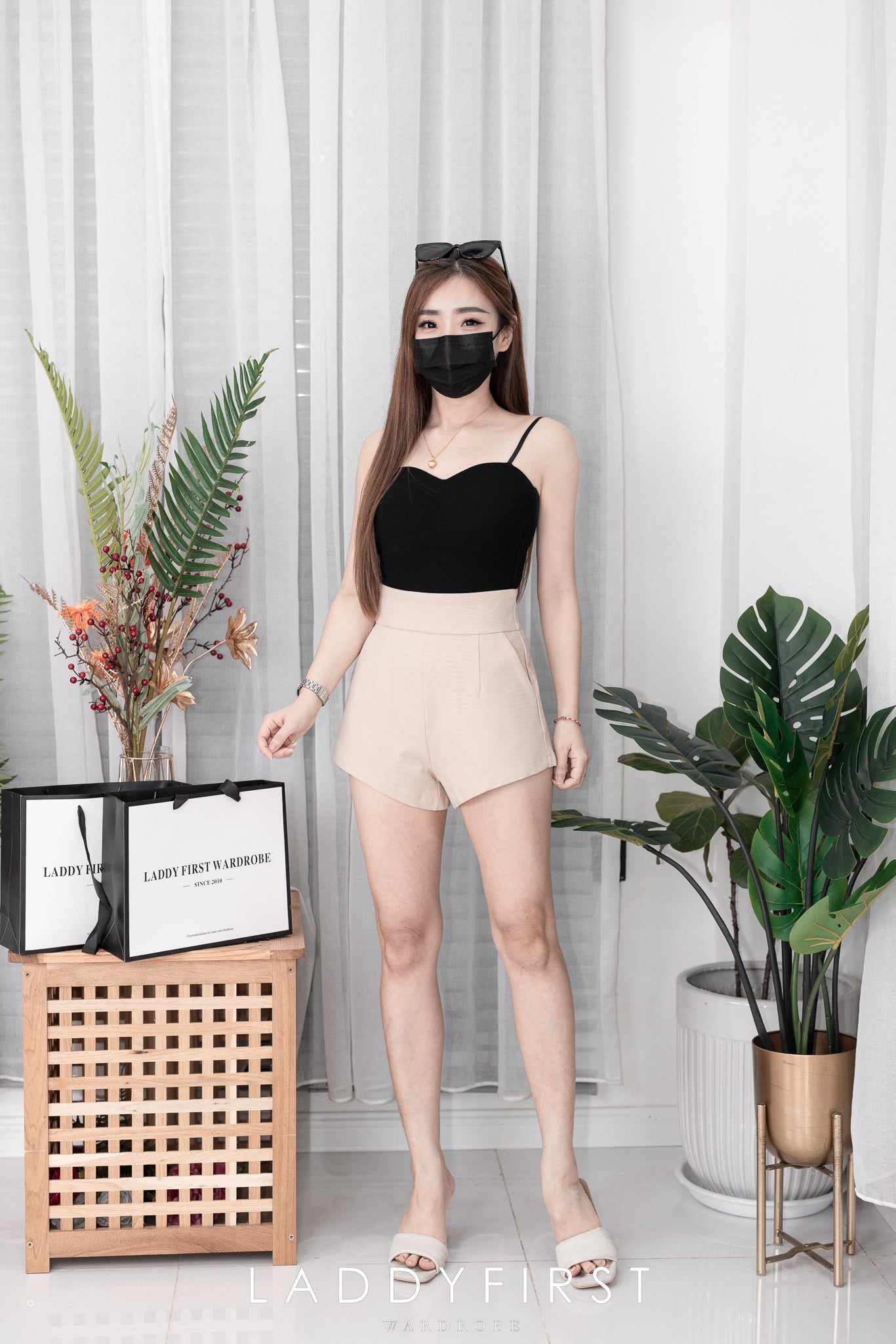 【S3352】独家爆款休闲简约罗马高腰百搭短裤，有口袋【A-R3-C4】