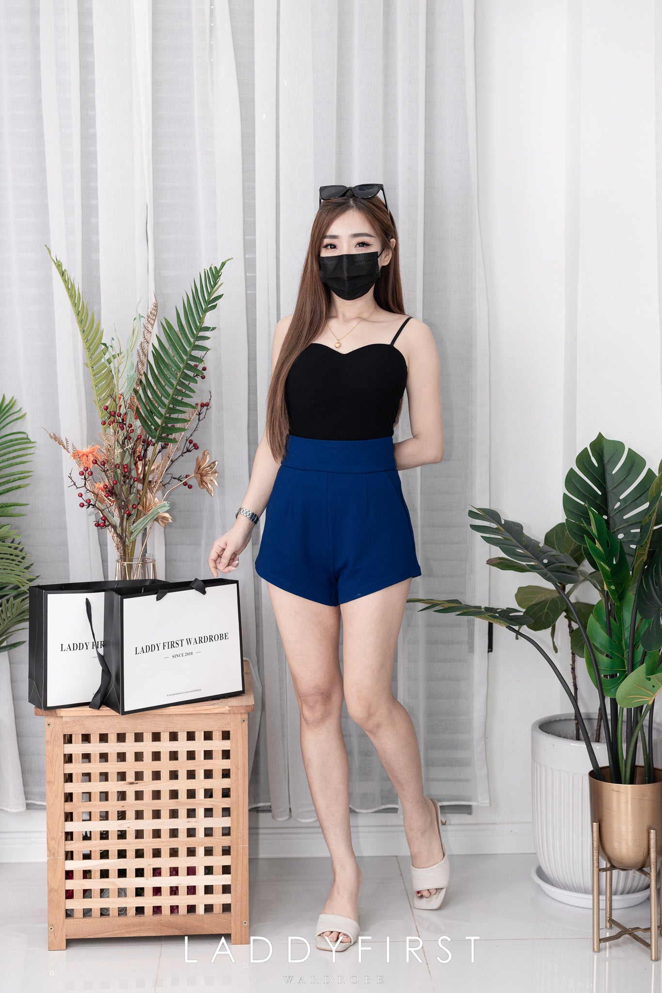 【S3352】独家爆款休闲简约罗马高腰百搭短裤，有口袋【A-R3-C4】