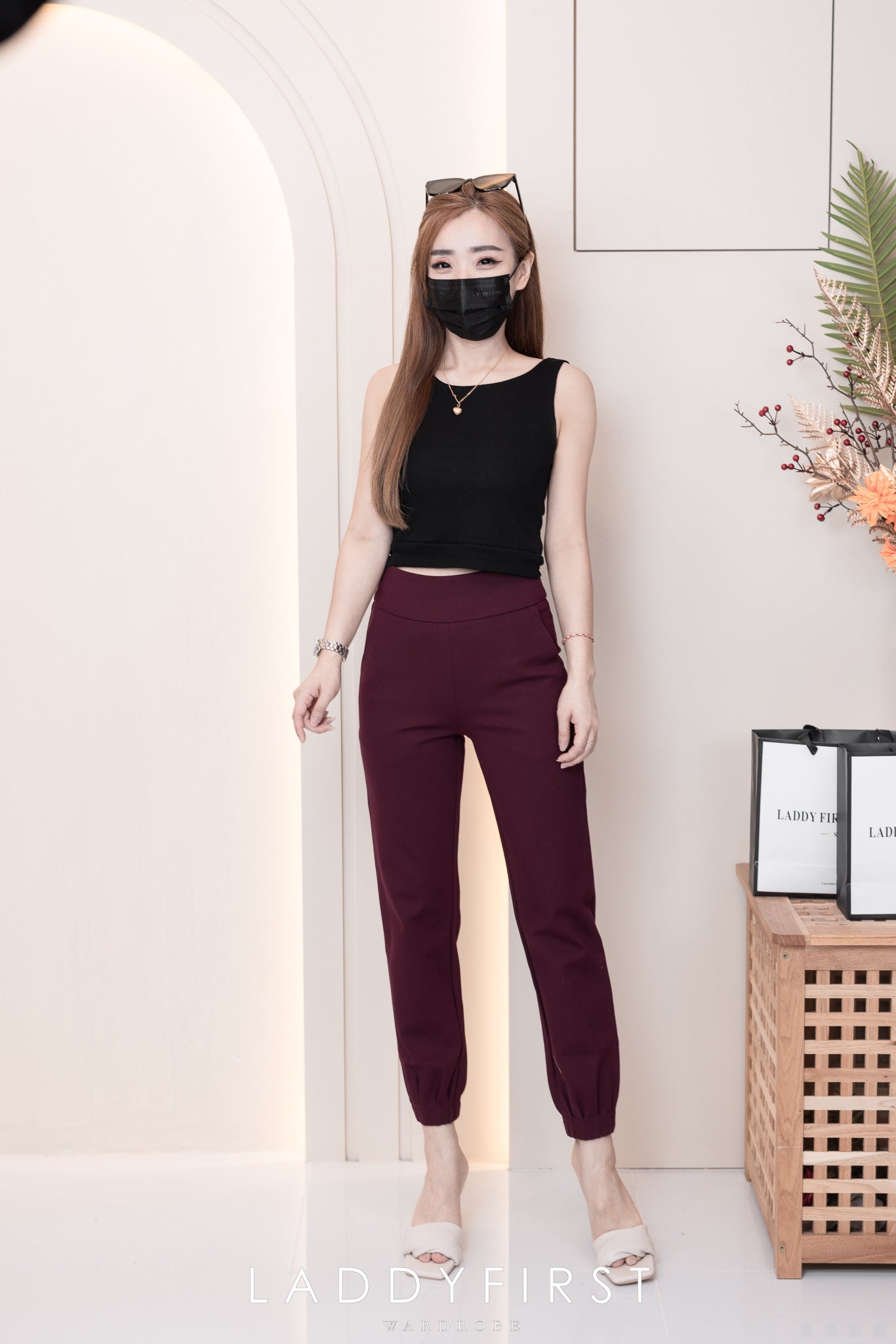 【L98313】【网站福利款✨】独家爆款高品质罗马高腰九分哈伦裤，有口袋【A-R1-C1】