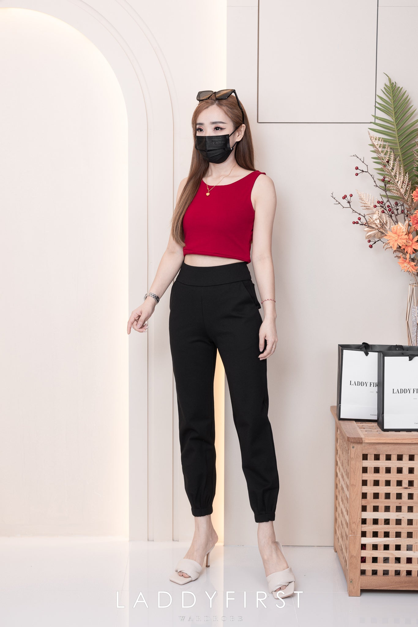 【L98313】【网站福利款✨】独家爆款高品质罗马高腰九分哈伦裤，有口袋【A-R1-C1】