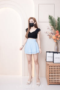 【S681131】‼️爆单王再次到货‼️【独家小圆饼】高质量西装拼雪纺蓬蓬高腰裙子【A-R3-C4】