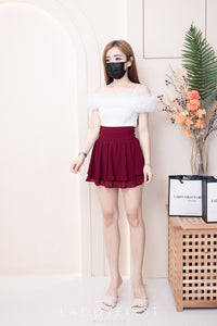 【S681131】‼️爆单王再次到货‼️【独家小圆饼】高质量西装拼雪纺蓬蓬高腰裙子【A-R3-C4】