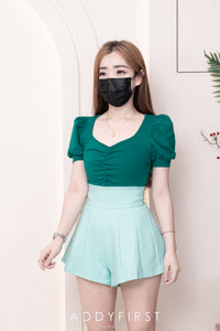 【S3380】【LFW独家小圆饼】高品质阔腿蓬蓬百褶显腰西装高腰百搭短裤，内层包臀防走光里布短裤 ❤️❤️【A-R3-C3】