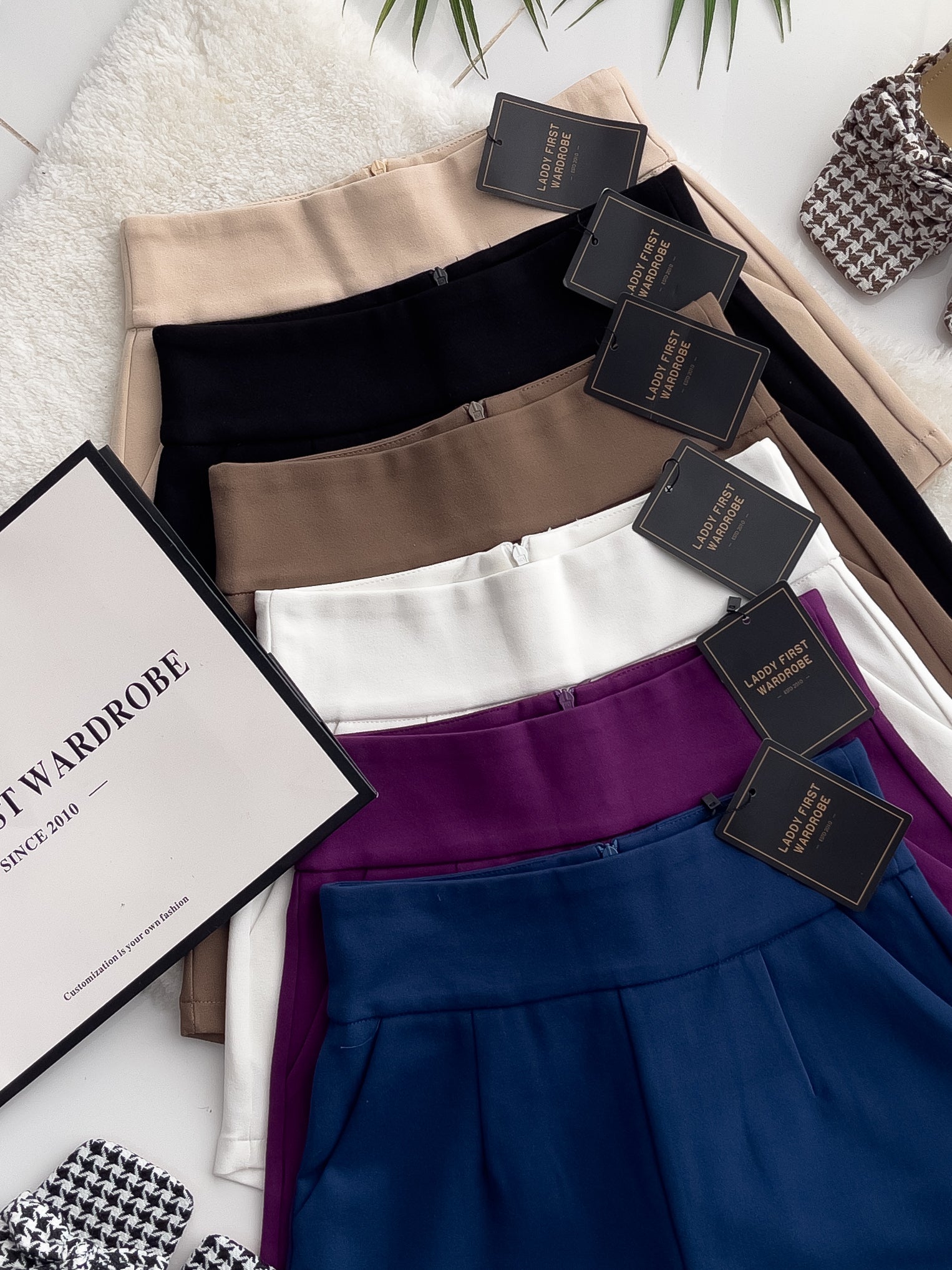 【S3352】独家爆款休闲简约罗马高腰百搭短裤，有口袋【A-R3-C4】