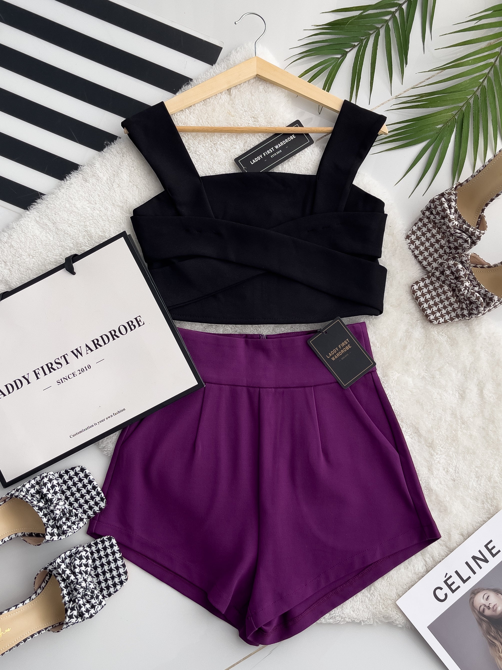 【S3352】独家爆款休闲简约罗马高腰百搭短裤，有口袋【A-R3-C4】