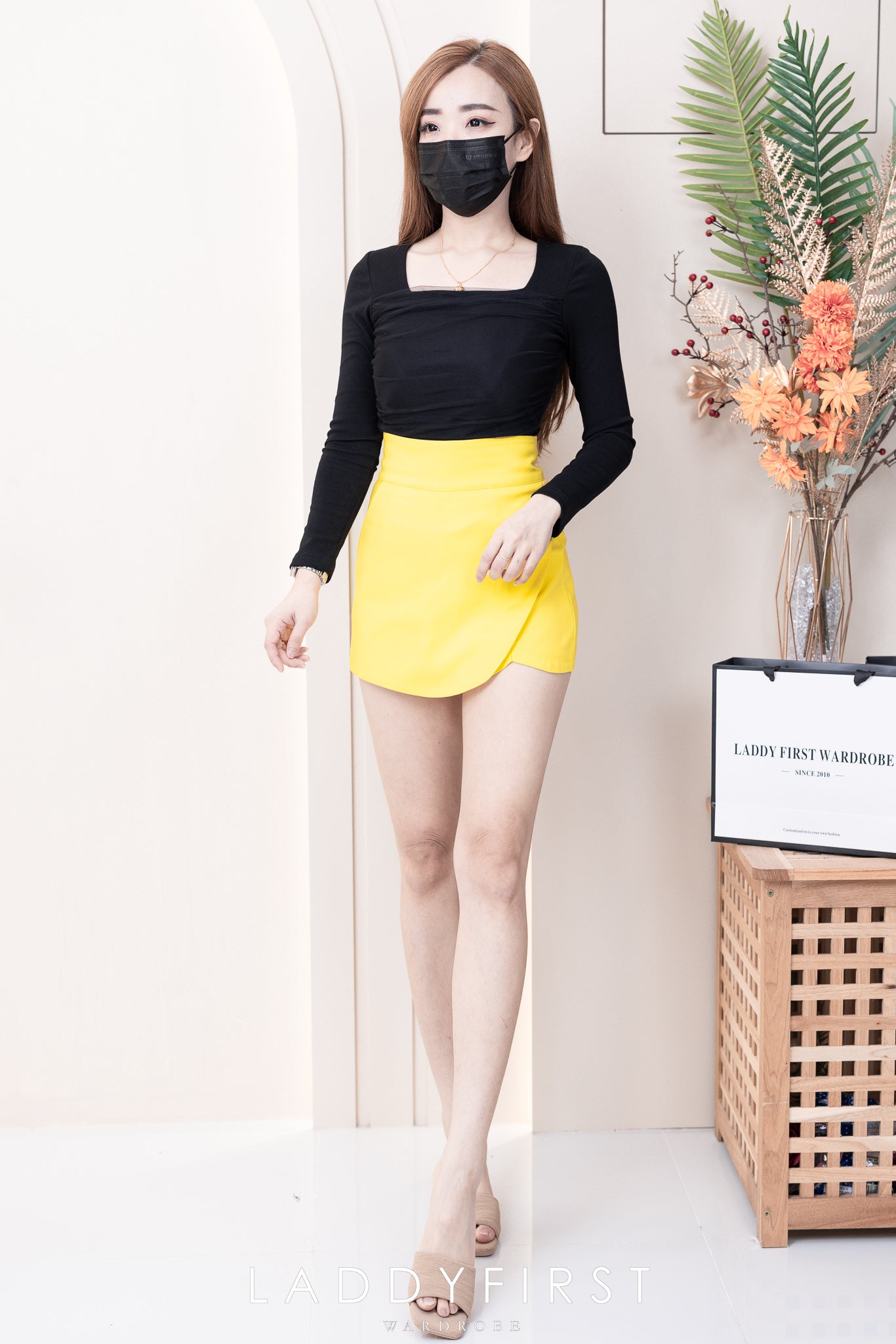 【S95658】【网站福利款✨】不规则西装高腰百搭裤裙，前裙后裤有口袋 【A-R1-C5】