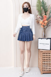 【T3358】V领小皱褶设计细带无袖纯棉弹力内搭上衣 ❤❤【A-R2-C2】