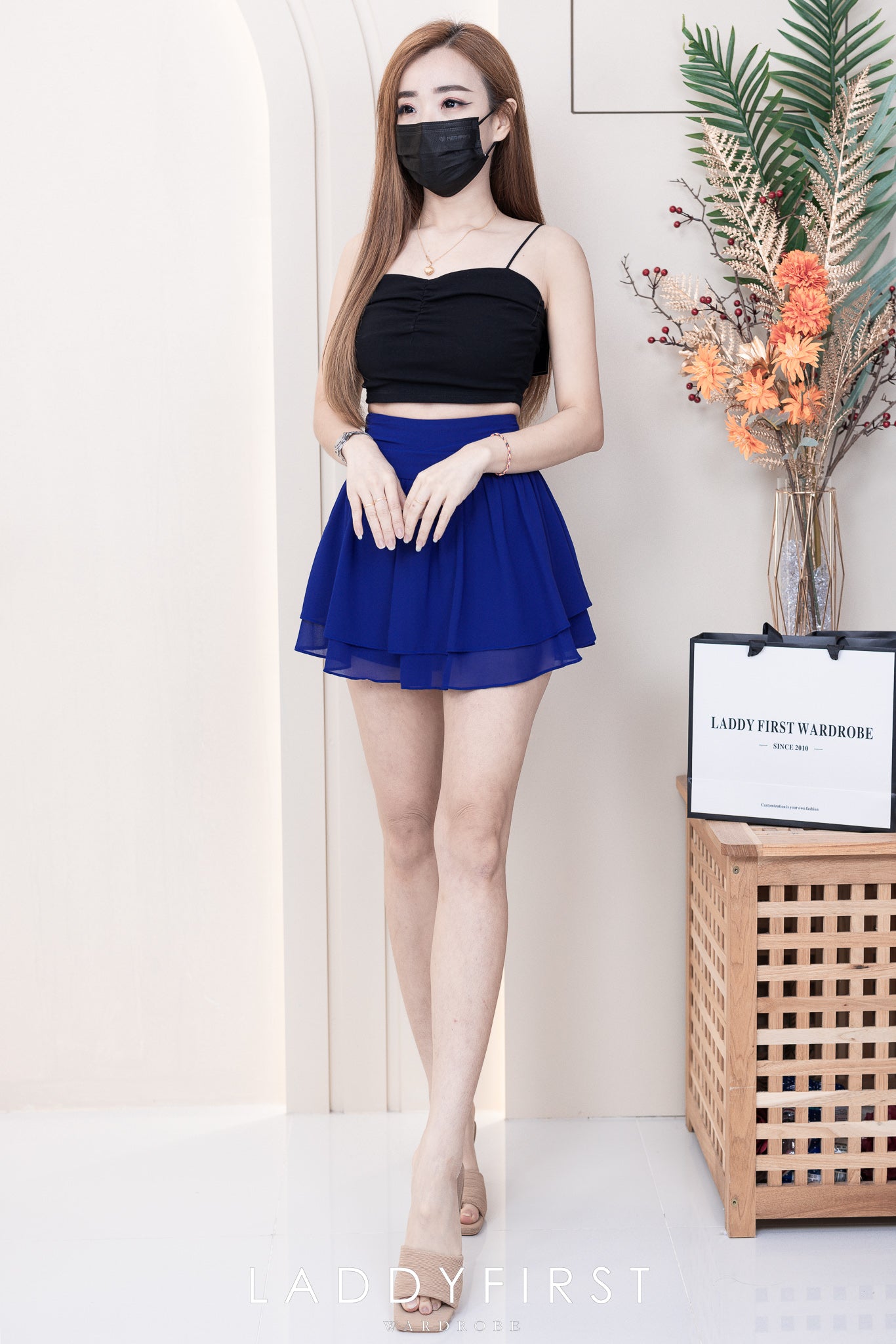 【S681131】‼️爆单王再次到货‼️【独家小圆饼】高质量西装拼雪纺蓬蓬高腰裙子【A-R3-C4】