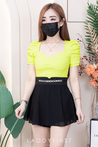 【T3370】抽褶短袖设计皱纯棉弹力百搭上衣 ❤️❤️ 【A-R2-C2】