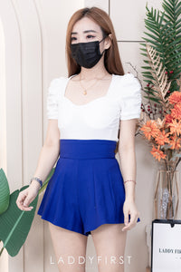 【S3380】【LFW独家小圆饼】高品质阔腿蓬蓬百褶显腰西装高腰百搭短裤，内层包臀防走光里布短裤 ❤️❤️【A-R3-C3】