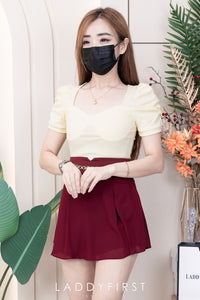 【T3370】抽褶短袖设计皱纯棉弹力百搭上衣 ❤️❤️ 【A-R2-C2】