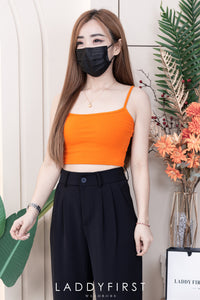 【T3395】独家爆款方领无袖肩带纯棉弹力内搭上衣 ❤❤ 【B-R2-C1】