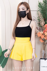 【S3380】【LFW独家小圆饼】高品质阔腿蓬蓬百褶显腰西装高腰百搭短裤，内层包臀防走光里布短裤 ❤️❤️【A-R3-C3】