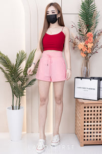 【T33761】独家爆款简约百搭系款肩带无袖前双后单纯棉内搭上衣 ❤❤ 【A-R2-C1】