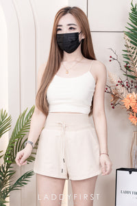 【T33761】独家爆款简约百搭系款肩带无袖前双后单纯棉内搭上衣 ❤❤ 【A-R2-C1】