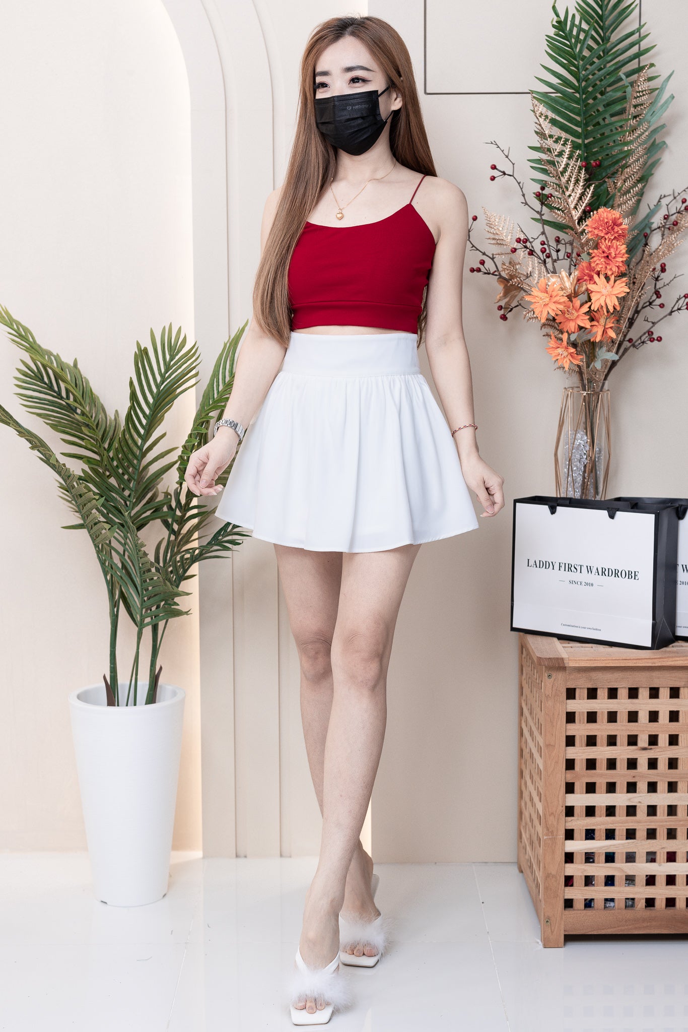 【T33761】独家爆款简约百搭系款肩带无袖前双后单纯棉内搭上衣 ❤❤ 【A-R2-C1】