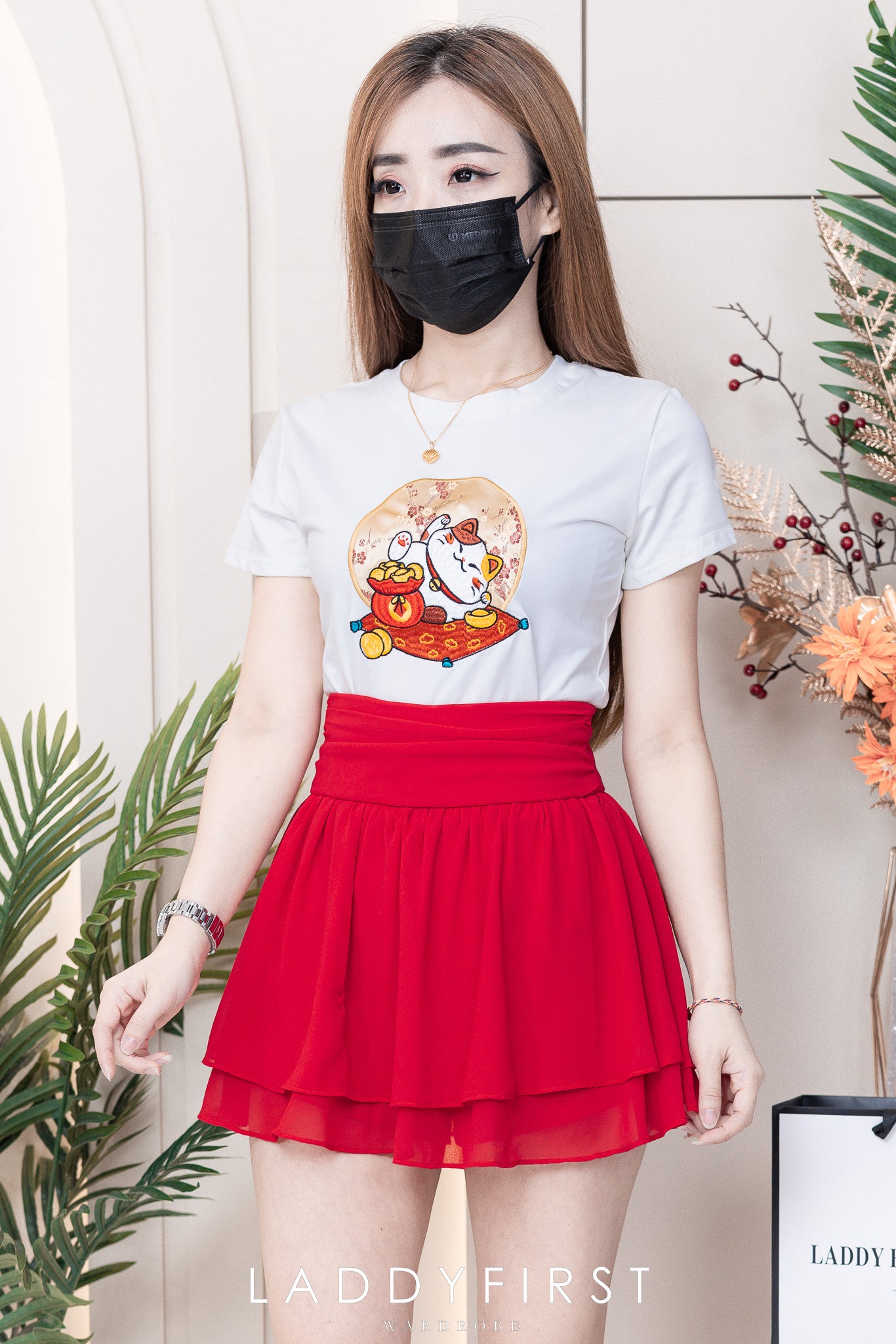 【S681131】‼️爆单王再次到货‼️【独家小圆饼】高质量西装拼雪纺蓬蓬高腰裙子【A-R3-C4】