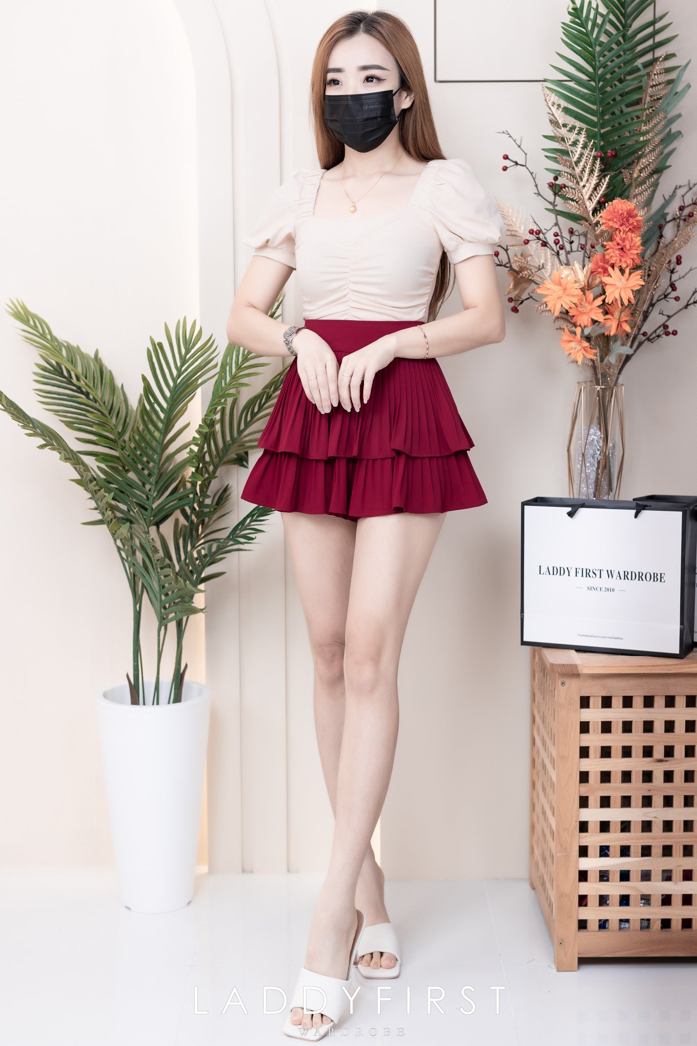 【T3408】独家爆款方领宫廷袖皱褶修身设计纯棉弹力百搭上衣 ❤❤ 【A-R1-C5】