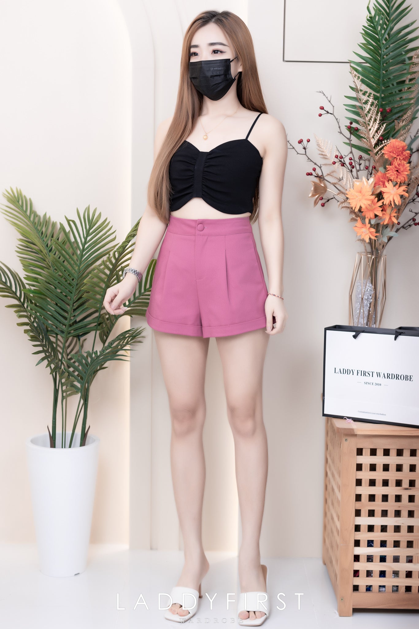 【S2273】不包臀西装高腰休闲百搭短裤，内层有里布，有口袋【B-R1-C3】