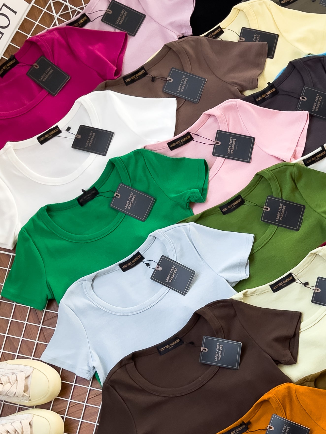 【T9001】独家爆款大U领螺纹弹力休闲百搭上衣【B-R1-C1】