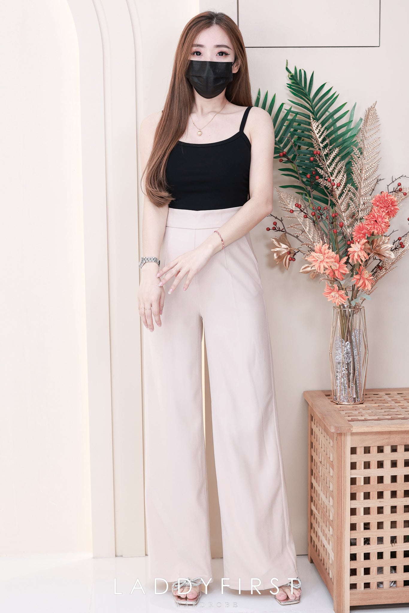 【L2818】独家爆款高品质西装垂感高腰阔脚长裤，有口袋 ❤️❤️【A-R1-C3】