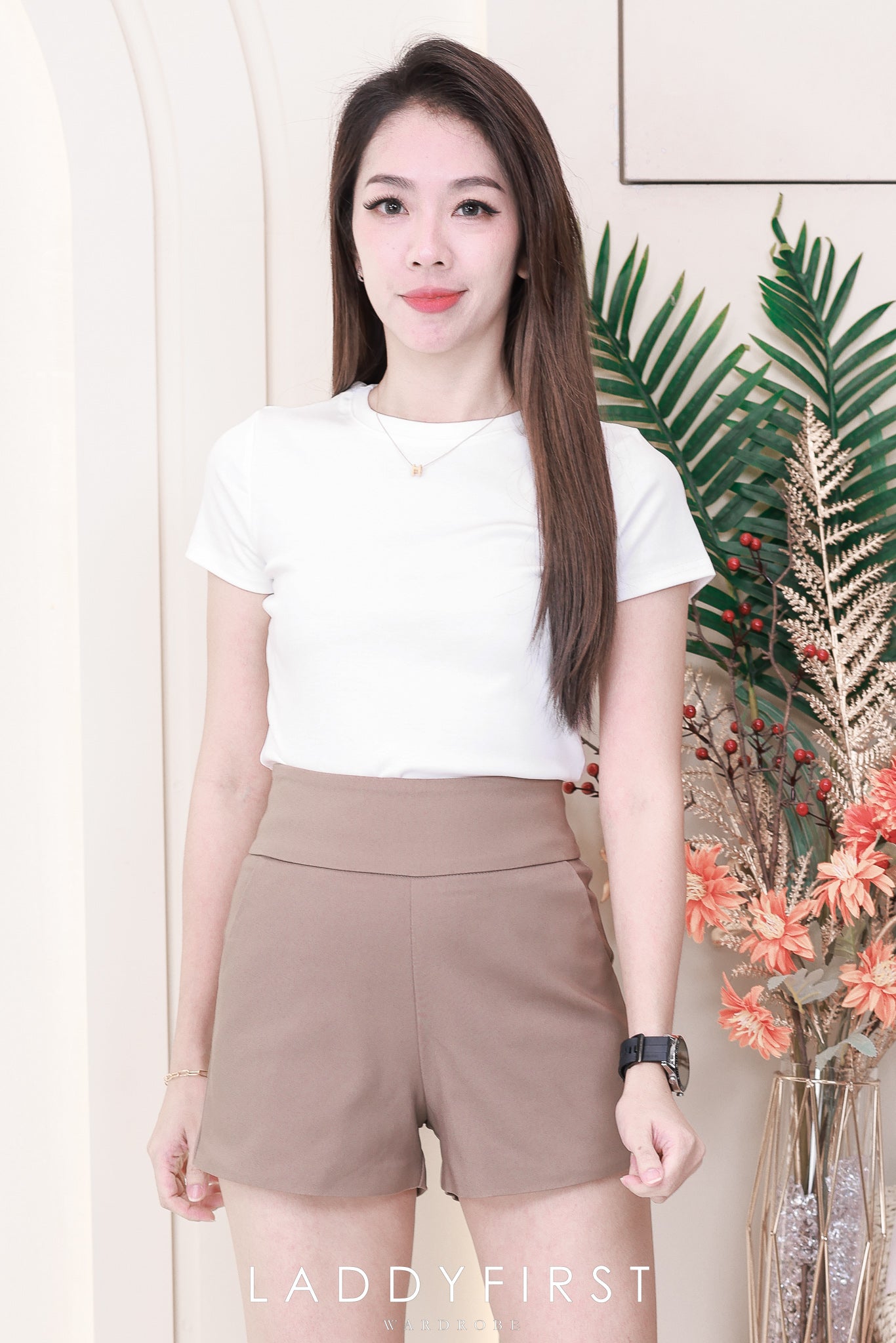 【S1445】独家爆款【万能妈妈】【有里布款📌】西装中高腰休闲百搭万能短裤，有口袋 #内有里布 ✔️ ❤️❤️【D-R2-C3】