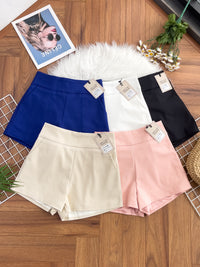【S38578】独家爆款高品质【 新万能 】西装高腰休闲简约百搭短裤，后中隐形拉链，有口袋，内层加里布 #百搭必备 🔥🔥 【A-R1-C1】