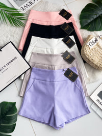 【S6644】【网站福利款✨】独家爆款【万能妹妹】高品质万能西装高腰休闲简约百搭短裤，后中隐形拉链，有口袋，内层加里布 #百搭必备 🔥🔥 【D-R1-C1】