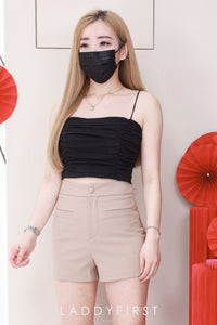 【S2062】🧧 宠粉福利回馈 🧧  独家爆款高品质四面弹高腰短裤，有口袋 ❤️❤️ 【D-R3-C1】