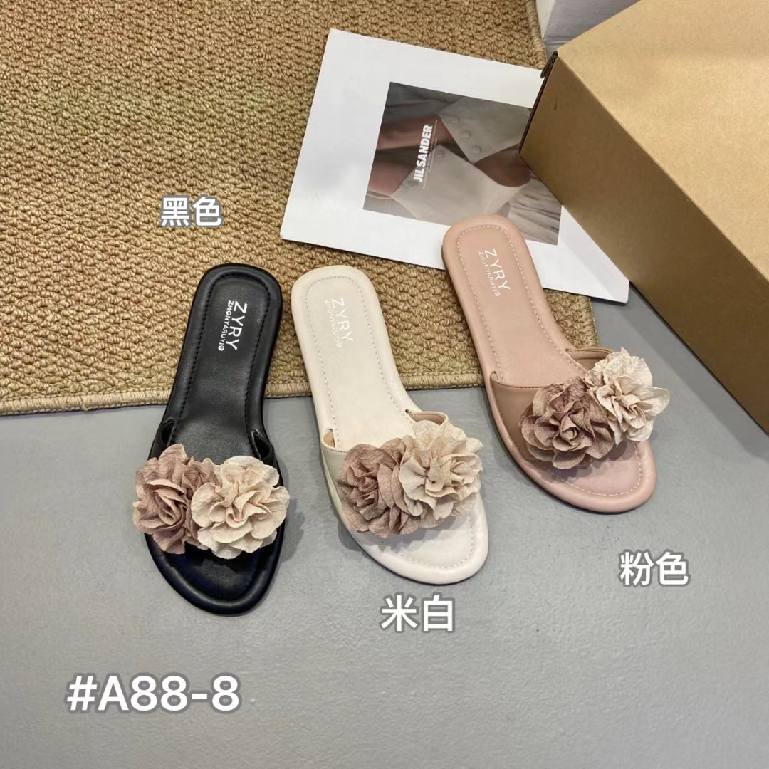【DG88-8】🇨🇳 代购1.0 🇨🇳 最新款花朵小众平底沙滩款凉鞋 🩷