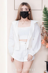【S121463-1】⚡爆款补货预定款⚡高品质COTTON JEANS牛仔弹力高腰百搭短裤，后腰伸缩弹力，有口袋 ❤️❤️